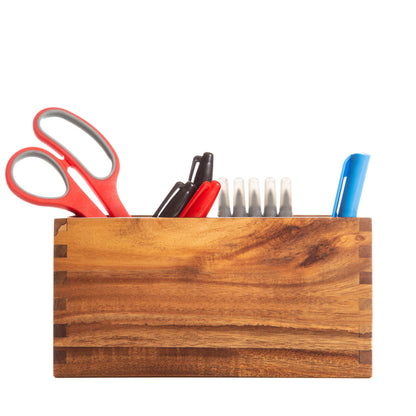 Branded Acacia Desk Organizer