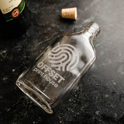 Branded Glass Flask