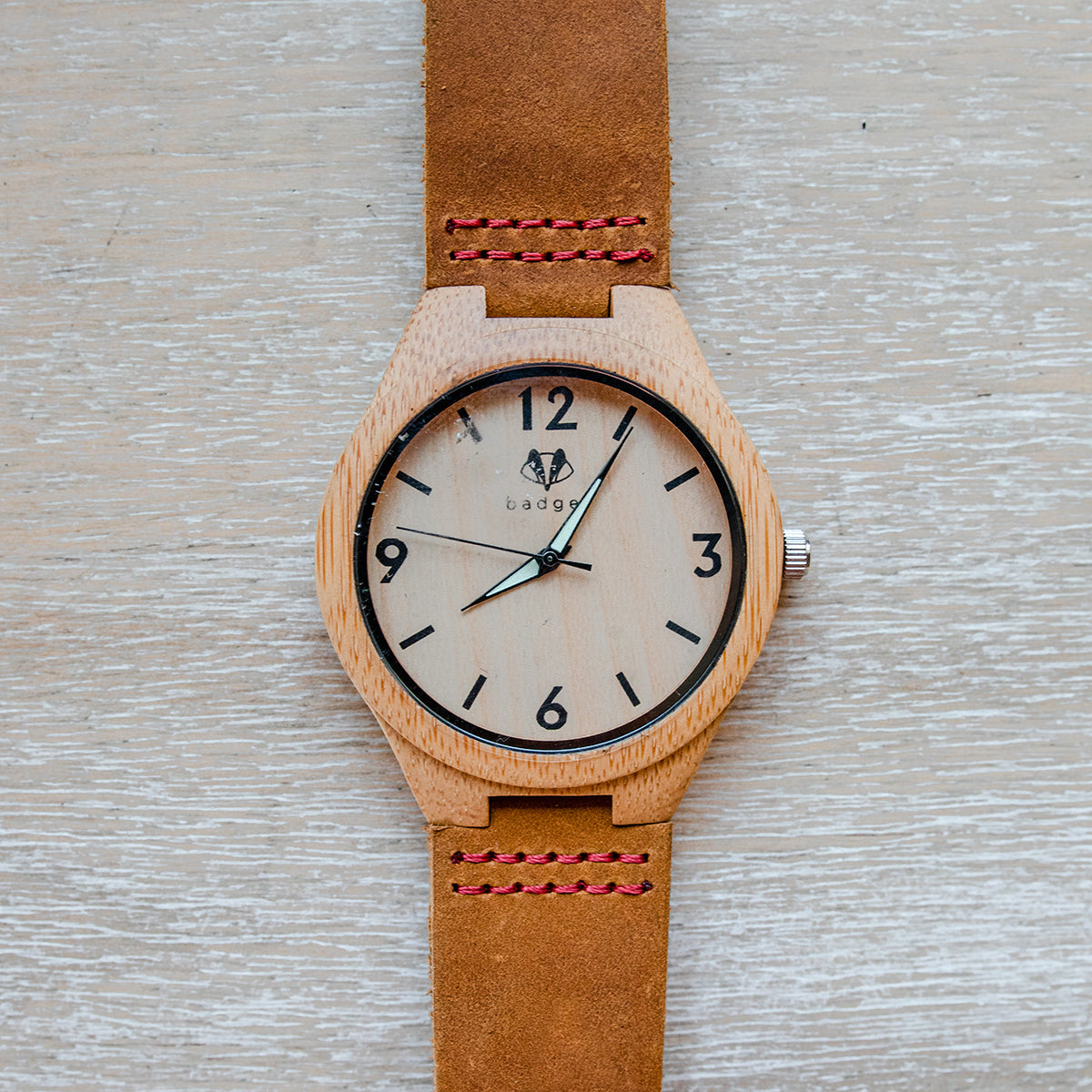 Branded Bamboo Tailored Watch - Front View