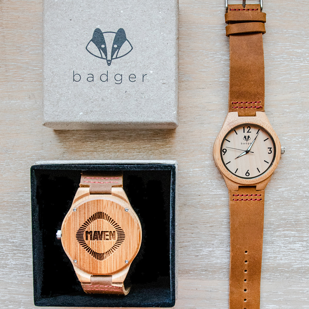 Branded Bamboo Tailored Watch