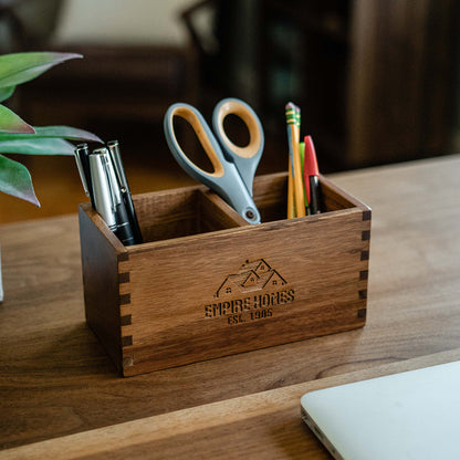 Branded Acacia Desk Organizer