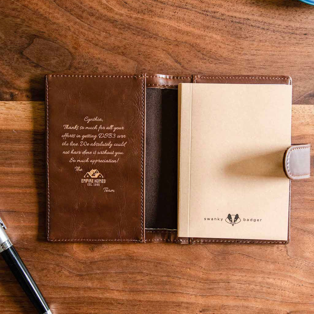 Swanky Badger Personalized Front Pocket Leather Wallet