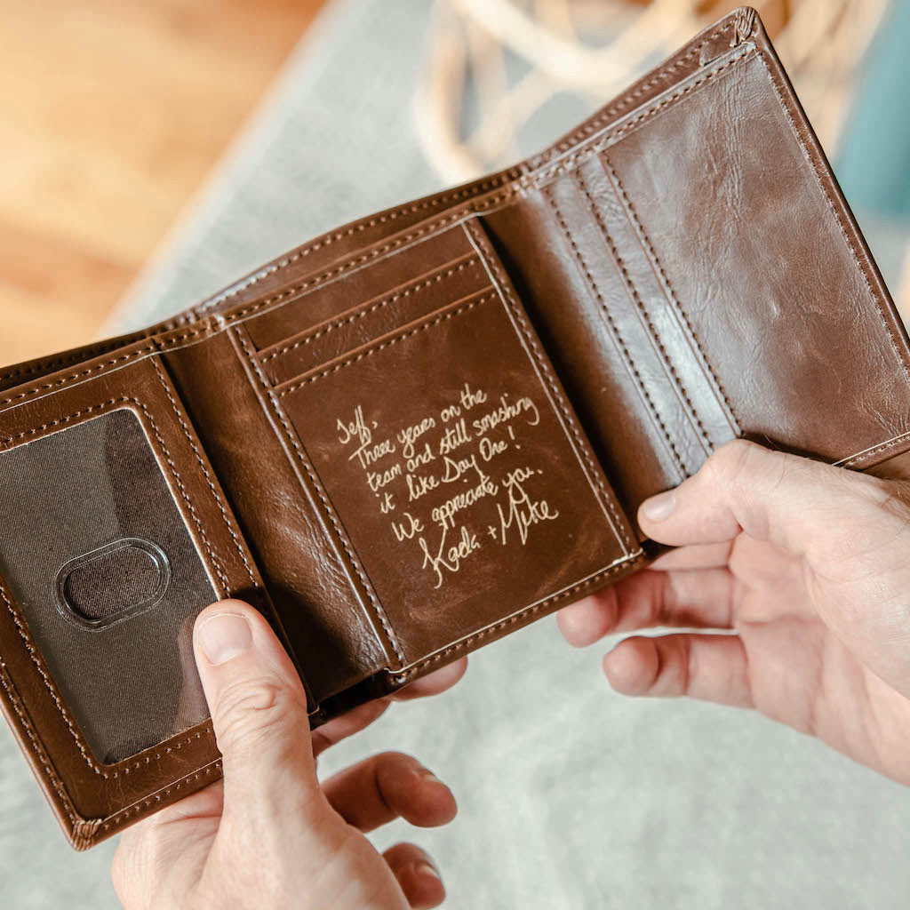 Branded Trifold Wallet - Inside