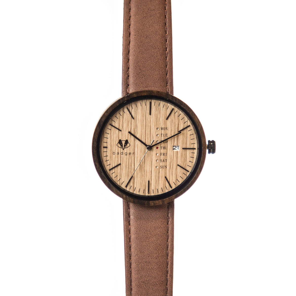 OTTO Wood Watch - Mens Wooden Watches Classic Handmade Red & Sandalwoo