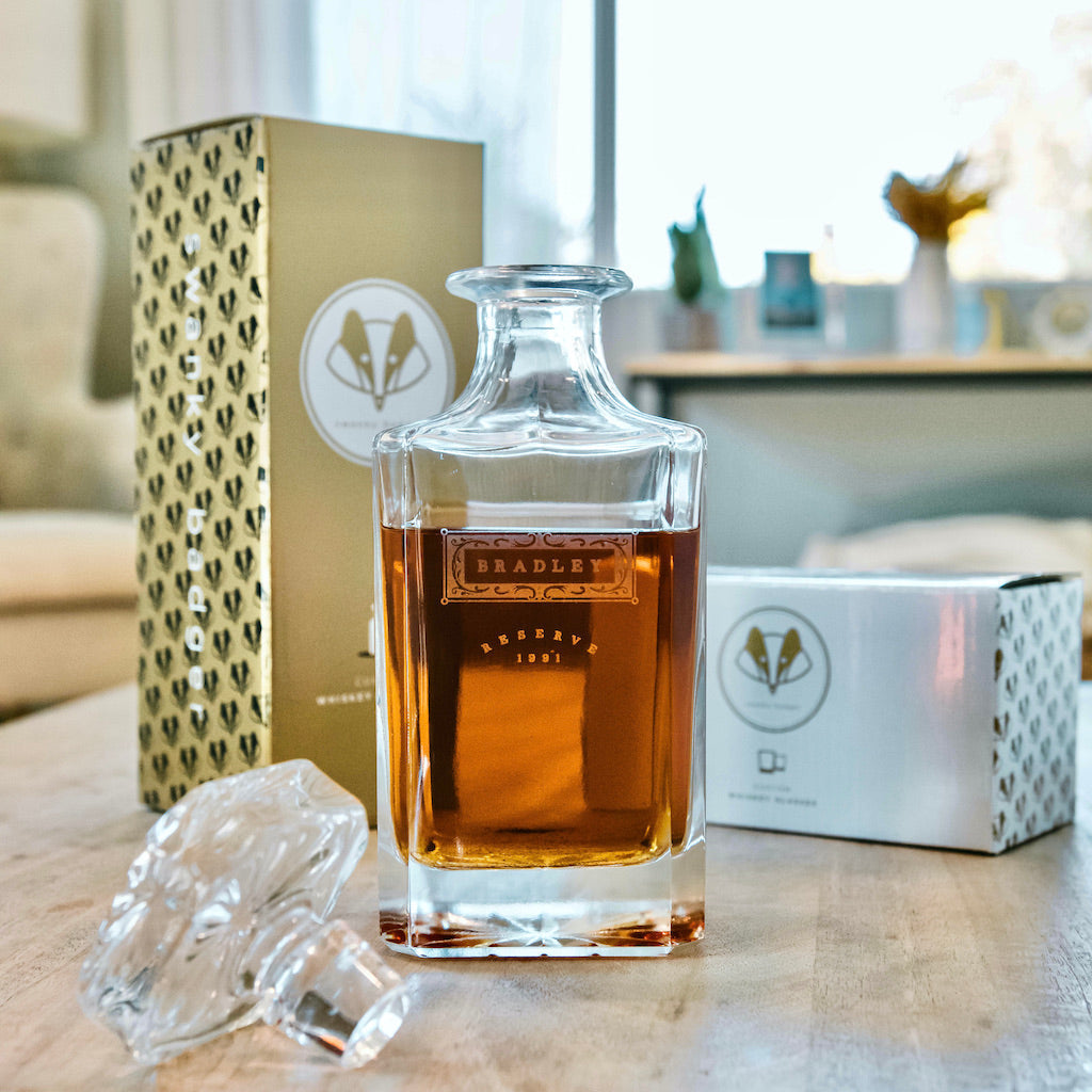 WHISKEY DECANTER Sale Custom Engraved Decanter and Whiskey Glasses