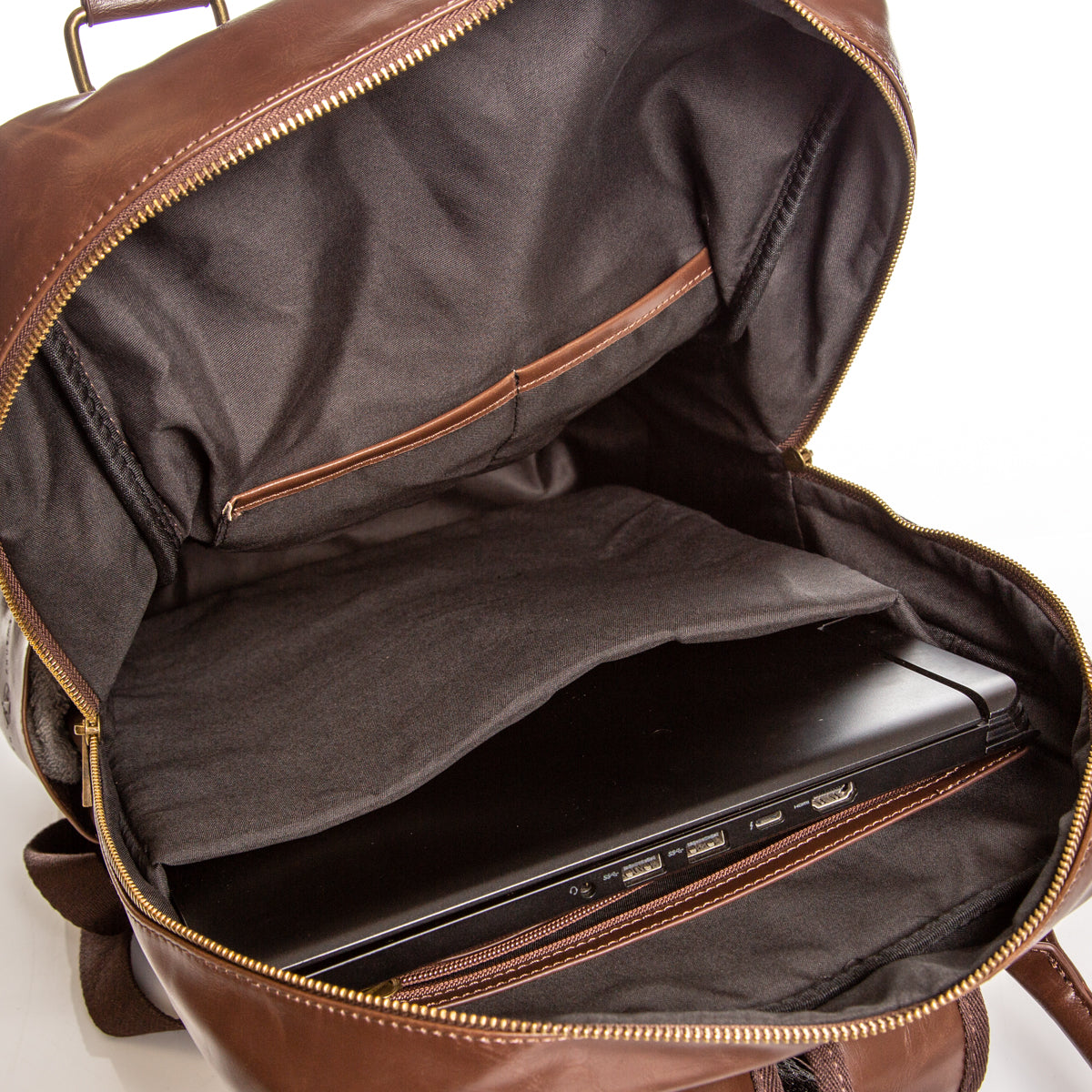 Branded Laptop Backpack - Inside View
